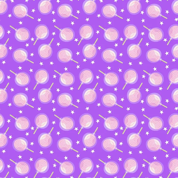 Kids seamless candy pattern for fabrics and textiles and packaging and gifts and cards and linens — Stock Photo, Image