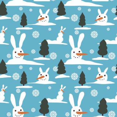 Kumaşlar, ambalajlar, hediyeler, kartlar, çocuklar ve ambalaj kağıtları için kusursuz kardan adam deseni