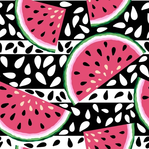 Summer seamless watermelon pattern for packaging and gifts and cards and linens and kids and wrapping paper and kitchen — ストック写真