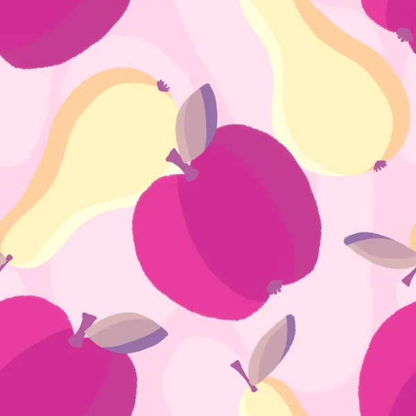 Letni bezszwowy wzór owoców do tkanin, opakowań, prezentów, kart i dzieci — Zdjęcie stockowe