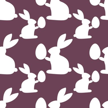 Kumaşlar, tekstil ve ambalajlar, Noel hediyeleri ve çocuklar için paskalya tavşanı deseni.