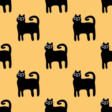 Cadılar Bayramı kumaşlar, tekstil ve ambalajlar, hediyeler, kartlar, çarşaflar ve çocuklar için kusursuz kediler.