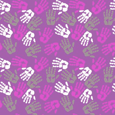 Çocuklar kumaşlar, ambalajlar, hediyeler, kartlar, çarşaflar ve ambalaj kağıtları için kusursuz el izi kalıpları.