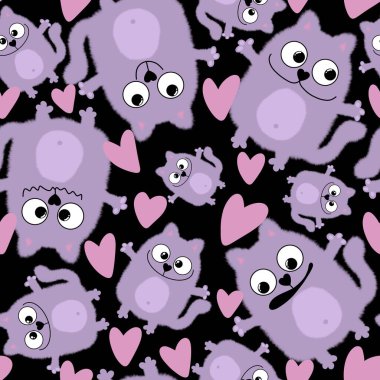 Hayvanlar kumaşlar, tekstil ve ambalajlar, hediyeler, kartlar, çarşaflar ve çocuklar için kusursuz kediler.