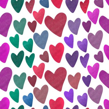 Kartpostallar, hediyeler ve kartpostallar için kalpleri olan kusursuz sevgililer günü desenleri. 