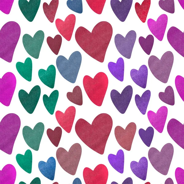 Kartpostallar, hediyeler ve kartpostallar için kalpleri olan kusursuz sevgililer günü desenleri. 