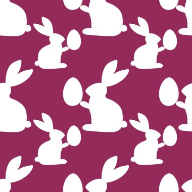 Kumaşlar, tekstil ve ambalajlar, Noel hediyeleri ve çocuklar için paskalya tavşanı deseni.