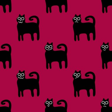 Cadılar Bayramı kumaşlar, tekstil ve ambalajlar, hediyeler, kartlar, çarşaflar ve çocuklar için kusursuz kediler.