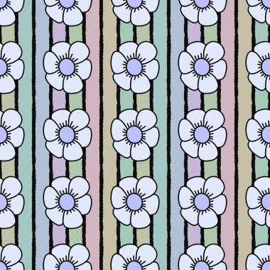 Kumaşlar, tekstil ve ambalajlar, hediyeler, kartlar, çarşaflar ve çocuklar için çiçeksiz çiçek deseni.