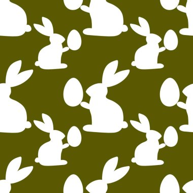 Kumaşlar, tekstil ve ambalajlar, Noel hediyeleri ve çocuklar için paskalya tavşanı deseni.