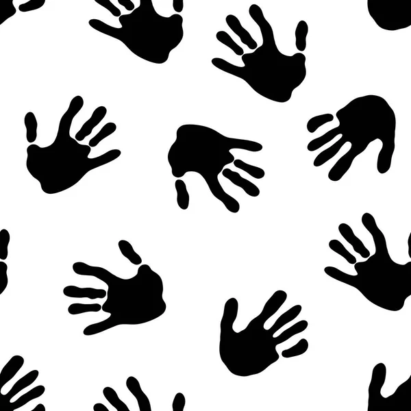 Kids seamless hands print pattern for fabrics and packaging and gifts and cards and linens and wrapping paper — Foto Stock