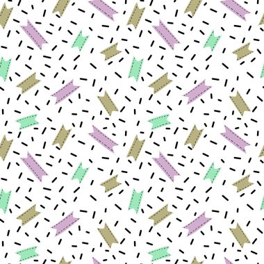 Çocuklar hediyeler, kartlar, çarşaflar, kumaşlar ve ambalaj kağıtları için kusursuz doğum günü kurdeleleri.