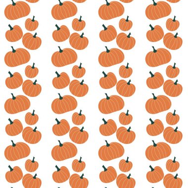 Cadılar Bayramı kumaşlar, tekstil ve ambalajlar, hediyeler, kartlar, çarşaflar ve çocuklar için kusursuz balkabağı deseni.