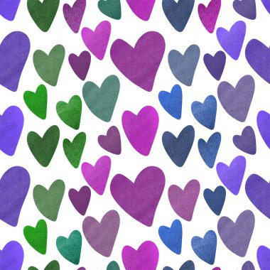 Kartpostallar, hediyeler ve kartpostallar için kalpleri olan kusursuz sevgililer günü desenleri. 