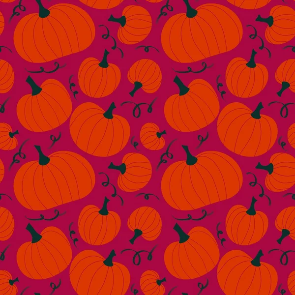 Patrón de calabaza sin costura de Halloween para telas y textiles y embalaje y regalos y tarjetas y ropa de cama y niños — Foto de Stock