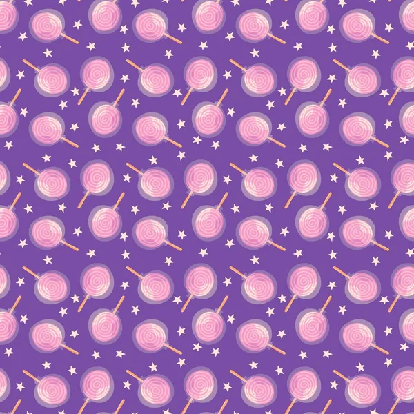 Kids seamless candy pattern for fabrics and textiles and packaging and gifts and cards and linens — Stock Photo, Image