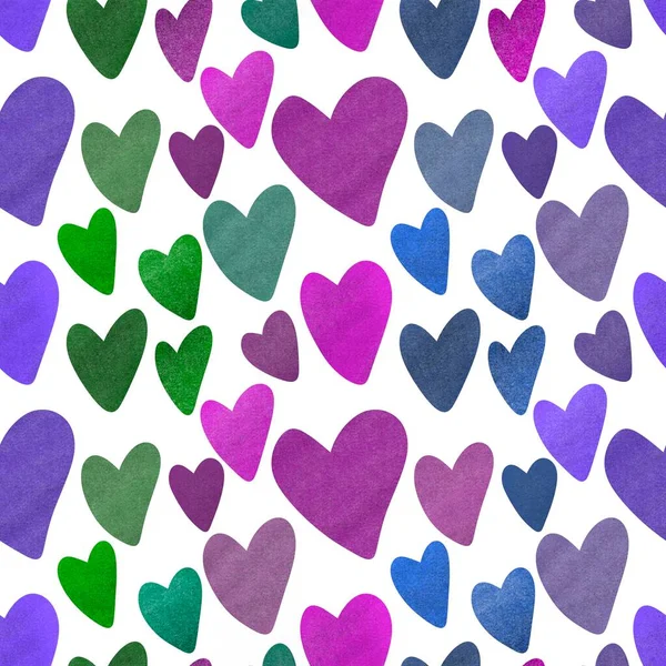 Seamless valentines pattern with hearts for postcard and gifts and cards — Stock Photo, Image