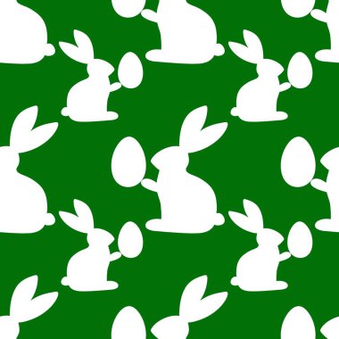 Kumaşlar, tekstil ve ambalajlar, Noel hediyeleri ve çocuklar için paskalya tavşanı deseni.