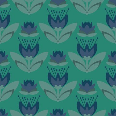 Kumaşlar, tekstil ve ambalajlar, hediyeler, kartlar, çarşaflar ve çocuklar için çiçeksiz çiçek deseni.