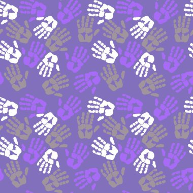 Çocuklar kumaşlar, ambalajlar, hediyeler, kartlar, çarşaflar ve ambalaj kağıtları için kusursuz el izi kalıpları.