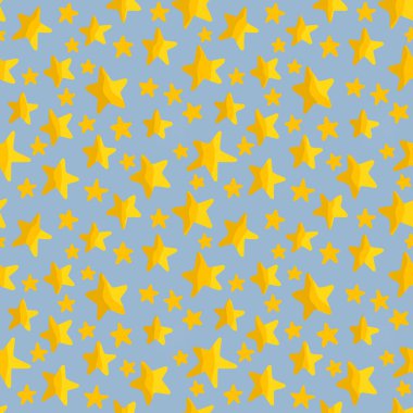 Çocuklar kumaşlar, tekstil ve ambalajlar, hediyeler, ambalaj kağıtları ve hobiler için kusursuz yıldız desenleri.