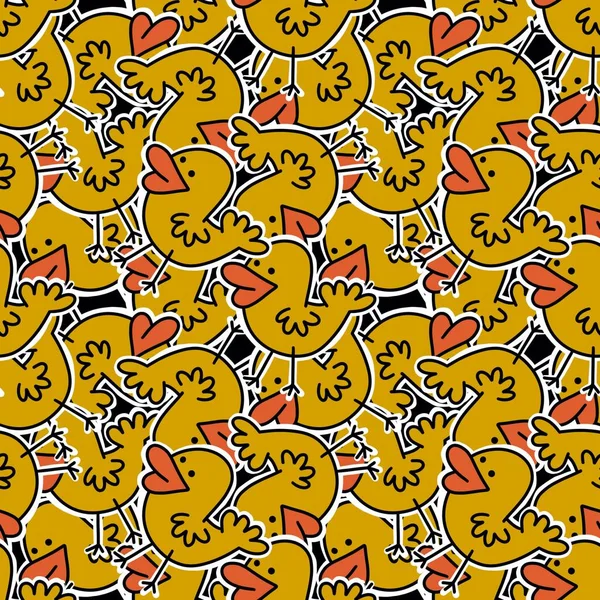 Kids seamless stickers ducks pattern for wallpaper and fabrics and textiles and packaging and gifts and cards and linens — Stock Photo, Image