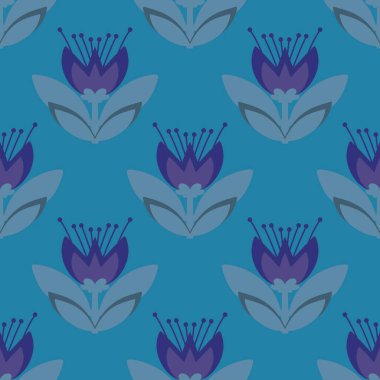 Kumaşlar, tekstil ve ambalajlar, hediyeler, kartlar, çarşaflar ve çocuklar için çiçeksiz çiçek deseni.