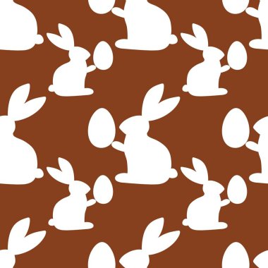 Kumaşlar, tekstil ve ambalajlar, Noel hediyeleri ve çocuklar için paskalya tavşanı deseni.