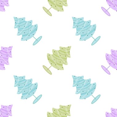 Yılbaşı hediyeleri ve kumaşlar için kusursuz noel ağacı deseni