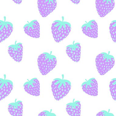 Kumaşlar, tekstil ve ambalajlar, hediyeler, kartlar ve çarşaflar için meyvesiz çilek deseni