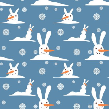 Kumaşlar, ambalajlar, hediyeler, kartlar, çocuklar ve ambalaj kağıtları için kusursuz kardan adam deseni