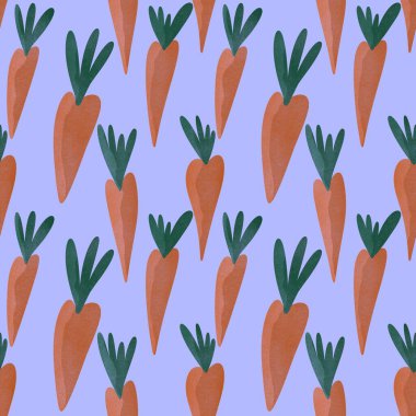 Kumaşlar, tekstil ve ambalajlar, hediyeler, kartlar ve çarşaflar için paskalya havucu deseni.