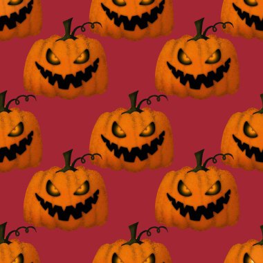 Cadılar Bayramı kumaşlar, tekstil ve ambalajlar, hediyeler, kartlar, çarşaflar ve çocuklar için kusursuz balkabağı deseni.