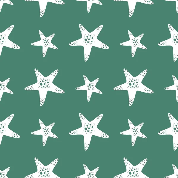 Summer seamless sea star pattern for fabrics and textiles and packaging and linens and kids and wrapping paper — Stock Photo, Image