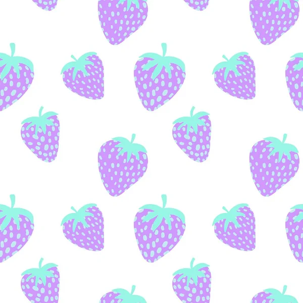 Fruktfritt jordgubbsmönster för tyger och textilier samt förpackning och presenter och kort och linne — Stockfoto