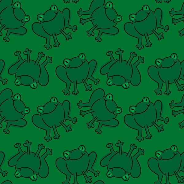 Kids seamless little frogs pattern for fabrics and textiles and packaging and gifts and cards and linens and hobbies — стоковое фото