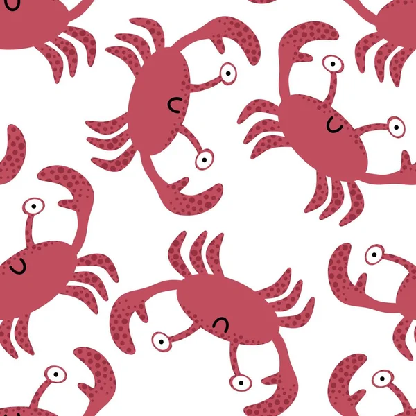 Sommarhav sömlösa krabbor mönster för tyger och textilier och förpackningar och presenter och kort och sängkläder — Stockfoto