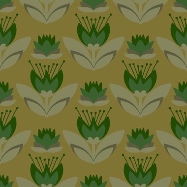 Kumaşlar, tekstil ve ambalajlar, hediyeler, kartlar, çarşaflar ve çocuklar için çiçeksiz çiçek deseni.