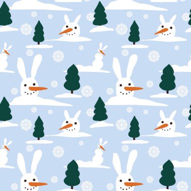 Kumaşlar, ambalajlar, hediyeler, kartlar, çocuklar ve ambalaj kağıtları için kusursuz kardan adam deseni