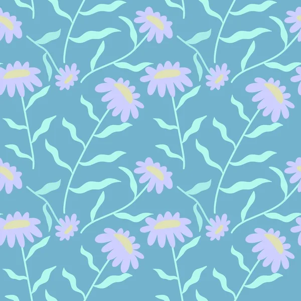 Kumaşlar, tekstil ve ambalajlar, hediyeler, kartlar, çarşaflar ve çocuklar için çiçeksiz çiçek deseni.