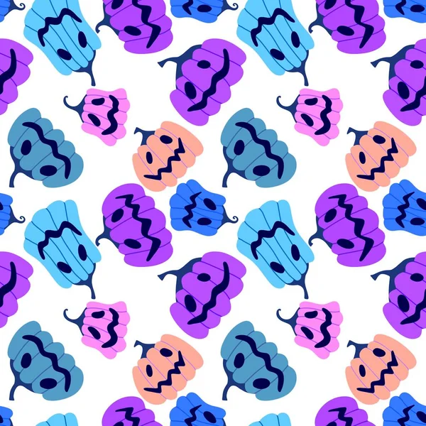 Cadılar Bayramı kumaşlar, tekstil ve ambalajlar, hediyeler, kartlar, çarşaflar ve çocuklar için kusursuz balkabağı deseni.