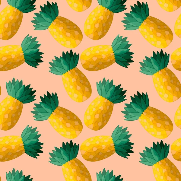 Kumaşlar, tekstil ve ambalajlar, hediyeler, kartlar, çarşaflar ve çocuklar için kusursuz ananas deseni.