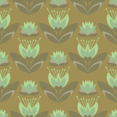 Kumaşlar, tekstil ve ambalajlar, hediyeler, kartlar, çarşaflar ve çocuklar için çiçeksiz çiçek deseni.