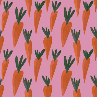 Kumaşlar, tekstil ve ambalajlar, hediyeler, kartlar ve çarşaflar için paskalya havucu deseni.