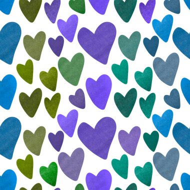 Kartpostallar, hediyeler ve kartpostallar için kalpleri olan kusursuz sevgililer günü desenleri. 