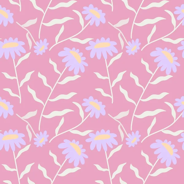 Kumaşlar, tekstil ve ambalajlar, hediyeler, kartlar, çarşaflar ve çocuklar için çiçeksiz çiçek deseni.