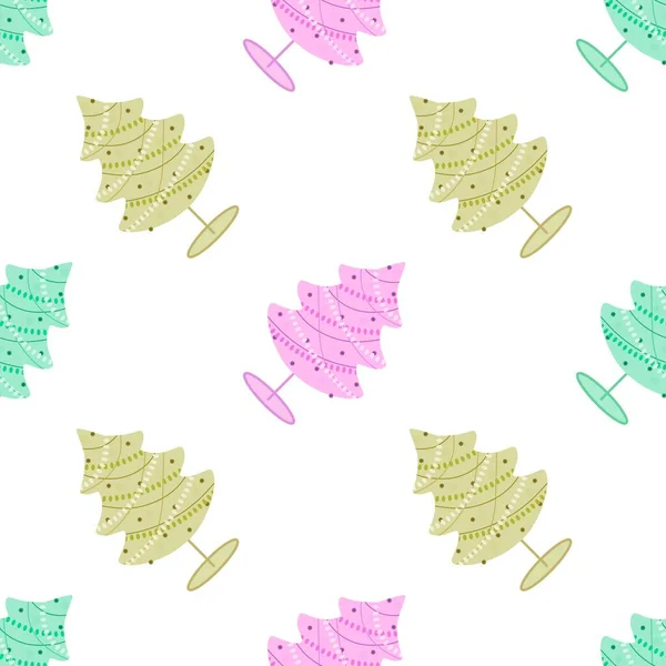 Yılbaşı hediyeleri ve kumaşlar için kusursuz noel ağacı deseni