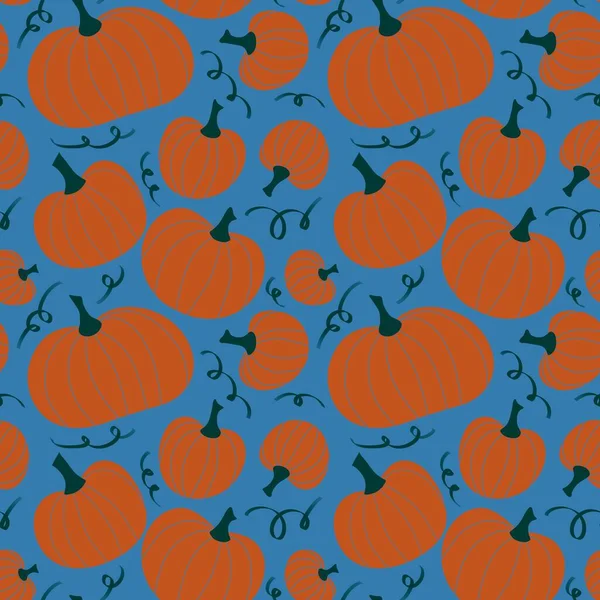 Cadılar Bayramı kumaşlar, tekstil ve ambalajlar, hediyeler, kartlar, çarşaflar ve çocuklar için kusursuz balkabağı deseni.