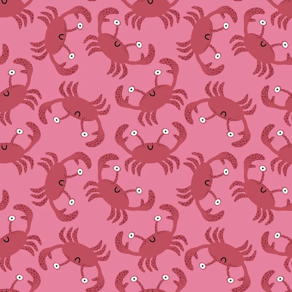 Yaz mevsiminde kumaşlar, tekstil ve ambalajlar, hediyeler, kartlar ve çarşaflar için dikişsiz yengeç deseni 