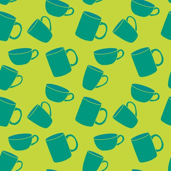 Breakfast seamless cup pattern for fabrics and textiles and packaging and gifts and kitchen and kids — Foto de Stock